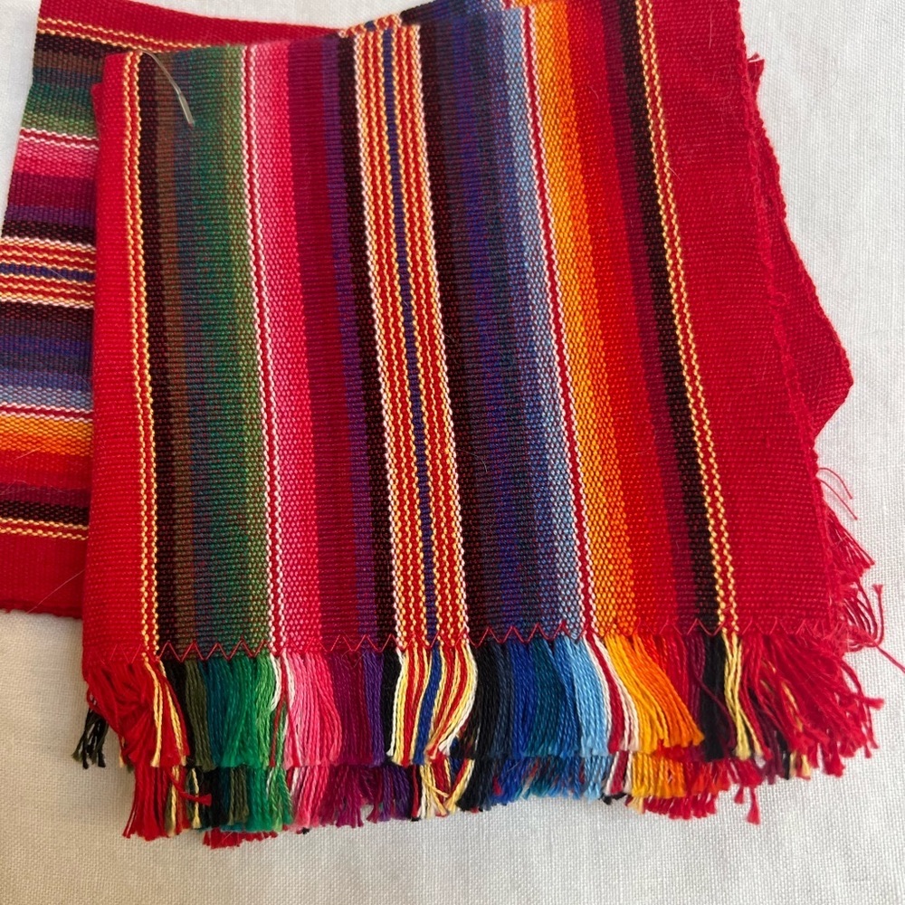 Handwoven Multicolor Cocktail Napkins- Set of 4